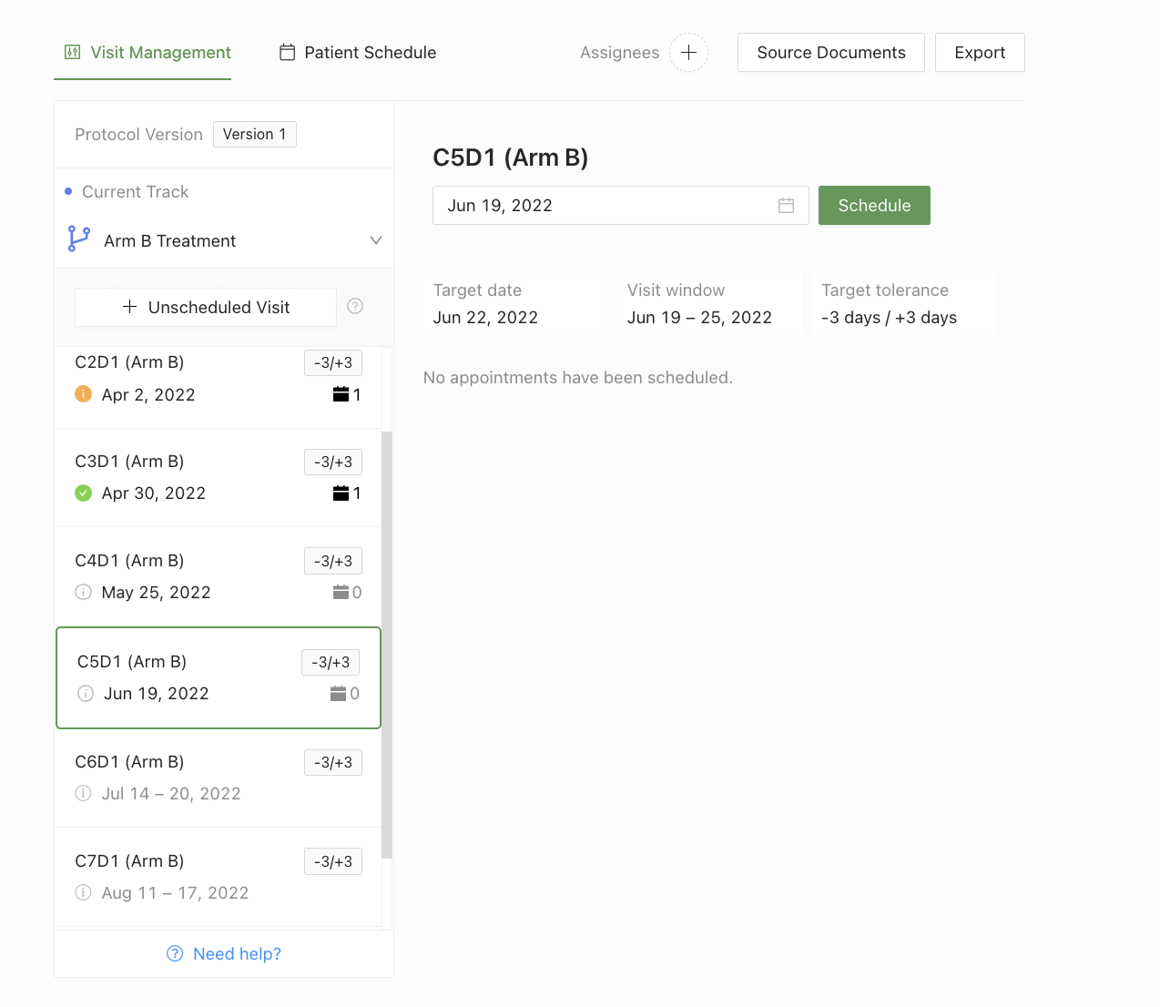 StudyTeam for Sites Visit Schedule Changes